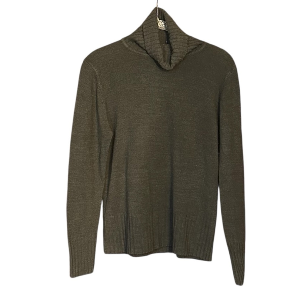 Vintage Kathy Ireland Women’s  Turtleneck Sweater in Gray Ribbed Bottom Size M